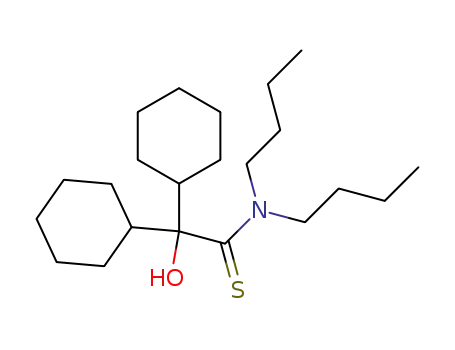Molecular Structure of 59408-48-9 (Cyclohexaneethanethioamide, N,N-dibutyl-a-cyclohexyl-a-hydroxy-)