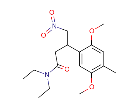 Molecular Structure of 33877-68-8 (N,N-Diethyl-3-(2,5-dimethoxy-4-methylphenyl)-4-nitrobutyramid)