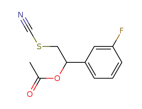 Acetic acid 1-(3-fluoro-phenyl)-2-thiocyanato-ethyl ester