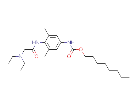 4-Diethylamino-acetamido-3,5-dimethyl-phenyl-carbamidsaeure-octylester