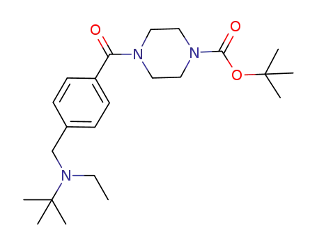 1-(tert-butoxycarbonyl)-4-(4-(N-ethyl-tert-butylaminomethyl)benzoyl)piperazine