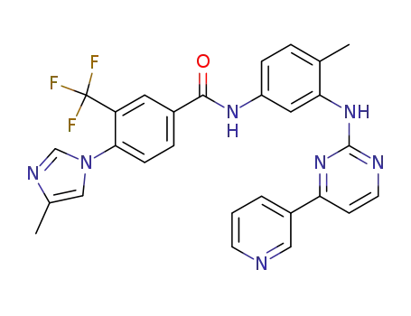 Molecular Structure of 677704-42-6 (Benzamide,
4-(4-methyl-1H-imidazol-1-yl)-N-[4-methyl-3-[[4-(3-pyridinyl)-2-pyrimidin
yl]amino]phenyl]-3-(trifluoromethyl)-)