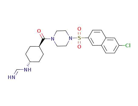 1-(trans-4-formimidoylaminocyclohexane-1-ylcarbonyl)-4-(6-chloronaphthalene-2-sulfonyl)piperazine