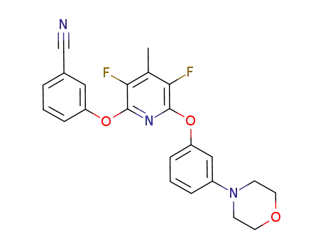 3-[(3,5-difluoro-4-methyl-6-(3-(morpholin-4-yl)phenoxy)pyridin-2-yl)oxy]benzonitrile