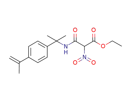 Propanoic acid,
3-[[1-methyl-1-[4-(1-methylethenyl)phenyl]ethyl]amino]-2-nitro-3-oxo-,
ethyl ester