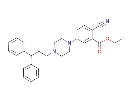 ethyl 2-cyano-5-[4-(3,3-diphenyl-1-propyl)piperazin-1-yl]benzoate