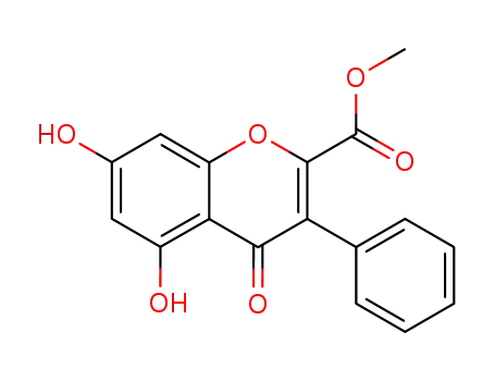 5,7-dihydroxy-4-oxo-3-phenyl-4<i>H</i>-chromene-2-carboxylic acid methyl ester