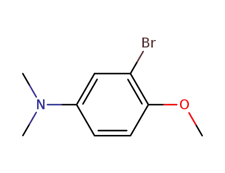 Molecular Structure of 102236-13-5 (Benzenamine, 3-bromo-4-methoxy-N,N-dimethyl-)