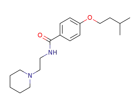 4-isopentyloxy-benzoic acid-(2-piperidino-ethylamide)