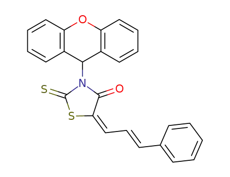 Molecular Structure of 102884-45-7 (5-<i>trans</i>-cinnamylidene-2-thioxo-3-xanthen-9-yl-thiazolidin-4-one)