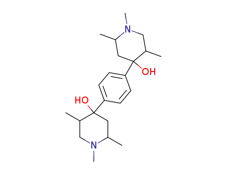 Molecular Structure of 103396-72-1 (1,2,5,1',2',5'-hexamethyl-4,4'-<i>p</i>-phenylene-bis-piperidin-4-ol)
