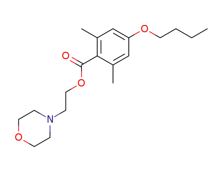 Molecular Structure of 102658-83-3 (4-butoxy-2,6-dimethyl-benzoic acid 2-morpholin-4-yl-ethyl ester)