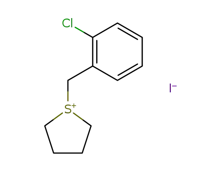 Molecular Structure of 108871-72-3 (1-(2-chloro-benzyl)-tetrahydro-thiophenium; iodide)