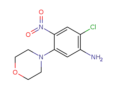 Molecular Structure of 103505-31-3 (2-chloro-5-morpholino-4-nitro-aniline)