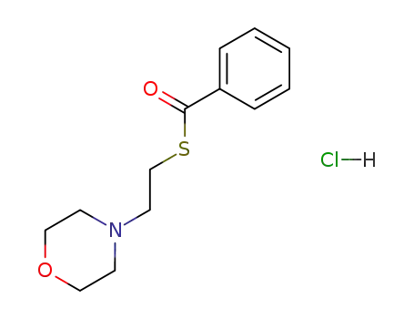 Molecular Structure of 100609-55-0 (thiobenzoic acid <i>S</i>-(2-morpholino-ethyl ester); hydrochloride)