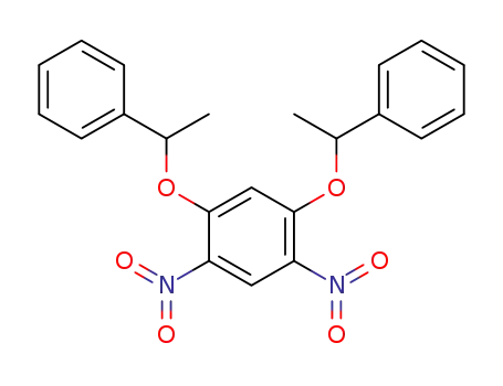 Molecular Structure of 102442-05-7 (1,5-dinitro-2,4-bis-(1-phenyl-ethoxy)-benzene)