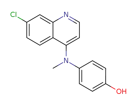 Molecular Structure of 92873-40-0 (4-[(7-chloro-quinolin-4-yl)-methyl-amino]-phenol)
