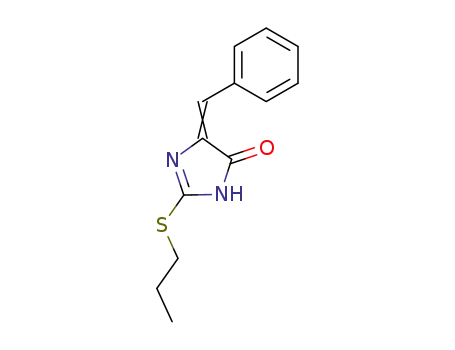 Molecular Structure of 108798-13-6 (5-benzylidene-2-propylmercapto-3,5-dihydro-imidazol-4-one)