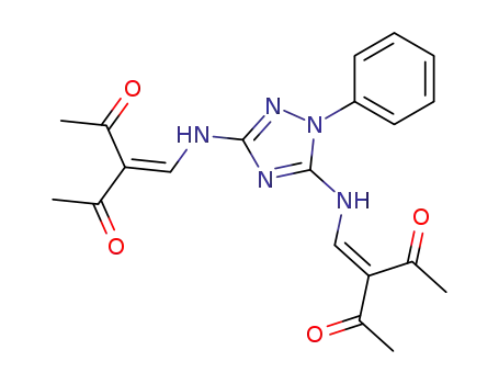 <i>N</i><sup>3</sup>,<i>N</i><sup>5</sup>-bis-(2-acetyl-3-oxo-but-1-enyl)-1-phenyl-1<i>H</i>-[1,2,4]triazole-3,5-diyldiamine