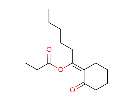Molecular Structure of 101262-62-8 (2-(1-propionyloxy-hexylidene)-cyclohexanone)