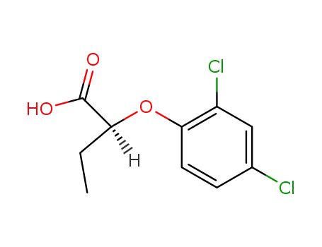 Molecular Structure of 60210-84-6 (Butanoic acid, 2-(2,4-dichlorophenoxy)-, (S)-)