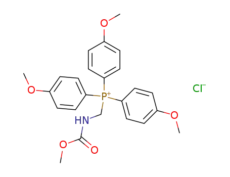 Molecular Structure of 62779-23-1 (Phosphonium, [[(methoxycarbonyl)amino]methyl]tris(4-methoxyphenyl)-,
chloride)