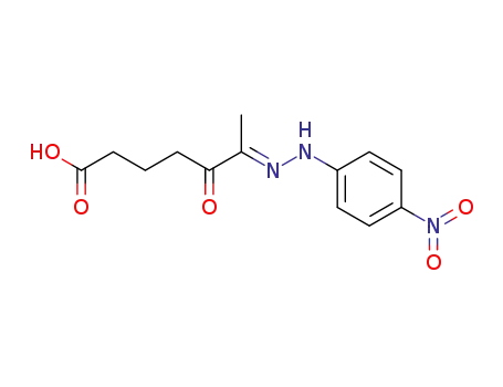 Molecular Structure of 100379-31-5 (6-(4-nitro-phenylhydrazono)-5-oxo-heptanoic acid)