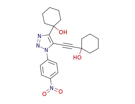 4-(1-hydroxy-cyclohexyl)-5-(1-hydroxy-cyclohexylethynyl)-1-(4-nitro-phenyl)-1<i>H</i>-[1,2,3]triazole