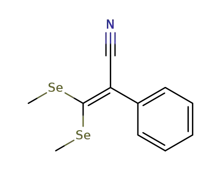 Molecular Structure of 32846-94-9 (Benzeneacetonitrile, a-[bis(methylseleno)methylene]-)