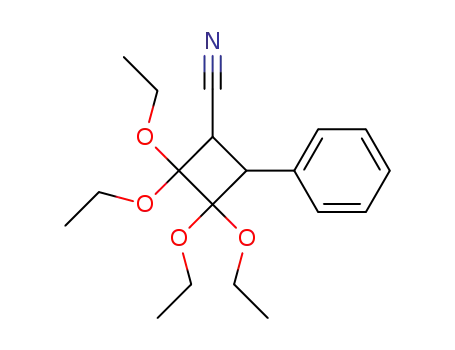 Molecular Structure of 62966-37-4 (Cyclobutanecarbonitrile, 2,2,3,3-tetraethoxy-4-phenyl-)