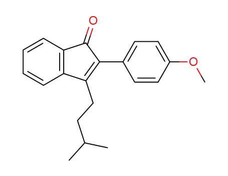 Molecular Structure of 114063-86-4 (3-isopentyl-2-(4-methoxy-phenyl)-inden-1-one)