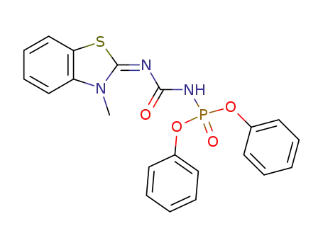 Molecular Structure of 112351-81-2 ((3-methyl-3<i>H</i>-benzothiazol-2-ylidenecarbamoyl)-amidophosphoric acid diphenyl ester)