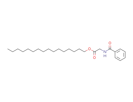 Molecular Structure of 52558-48-2 (Glycine, N-benzoyl-, hexadecyl ester)