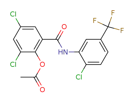 Acetic acid 2,4-dichloro-6-(2-chloro-5-trifluoromethyl-phenylcarbamoyl)-phenyl ester