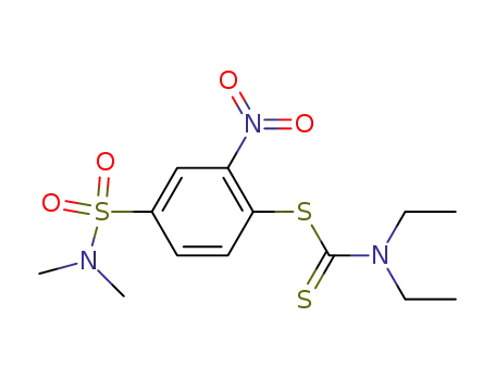Molecular Structure of 25678-50-6 (Diethyl-dithiocarbamic acid 4-dimethylsulfamoyl-2-nitro-phenyl ester)