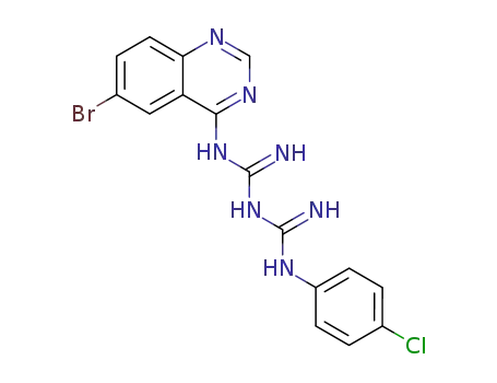 Molecular Structure of 102467-63-0 (1-(6-bromo-quinazolin-4-yl)-5-(4-chloro-phenyl)-biguanide)