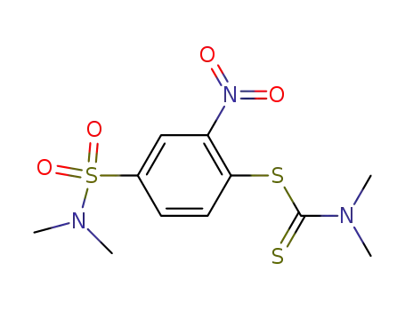 Molecular Structure of 25678-49-3 (Dimethyl-dithiocarbamic acid 4-dimethylsulfamoyl-2-nitro-phenyl ester)