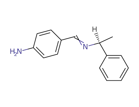 Molecular Structure of 101111-92-6 (((Ξ)-4-amino-benzylidene)-((<i>S</i>)-1-phenyl-ethyl)-amine)