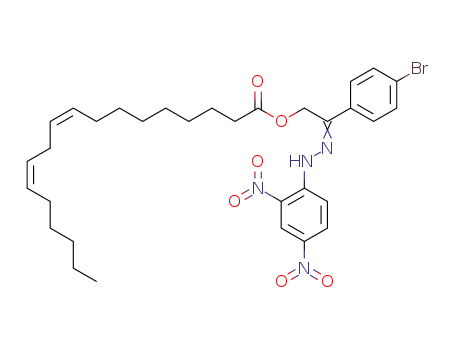 Molecular Structure of 108629-19-2 (2.4-Dinitro-phenylhydrazon von Linolsaeure-(4-brom-phenacylester))
