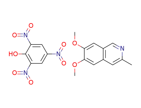 Molecular Structure of 26082-15-5 (6,7-dimethoxy-3-methyl-isoquinoline; picrate)