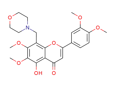 2-(3,4-dimethoxy-phenyl)-5-hydroxy-6,7-dimethoxy-8-morpholin-4-ylmethyl-chromen-4-one