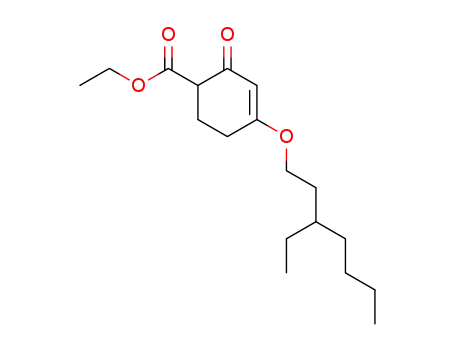 Molecular Structure of 52451-84-0 (4-(3-Ethyl-heptyloxy)-2-oxo-cyclohex-3-enecarboxylic acid ethyl ester)