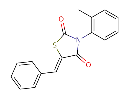5-benzylidene-3-<i>o</i>-tolyl-thiazolidine-2,4-dione