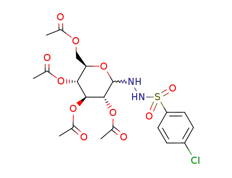 4-chloro-benzenesulfonic acid-[<i>N</i>'-(tetra-<i>O</i>-acetyl-ξ-D-glucopyranosyl)-hydrazide]