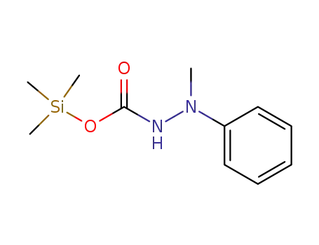 Molecular Structure of 62305-42-4 (Hydrazinecarboxylic acid, 2-methyl-2-phenyl-, trimethylsilyl ester)