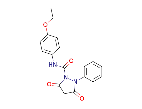 Molecular Structure of 109511-38-8 (3,5-dioxo-2-phenyl-pyrazolidine-1-carboxylic acid 4-ethoxy-anilide)