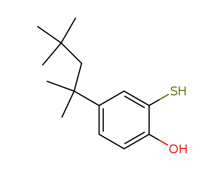 Molecular Structure of 58999-48-7 (Phenol, 2-mercapto-4-(1,1,3,3-tetramethylbutyl)-)