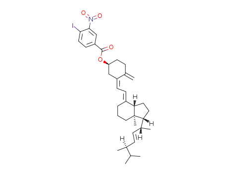 Molecular Structure of 17319-37-8 (<i>O</i>-(4-iodo-3-nitro-benzoyloxy)-ergocalciferol)