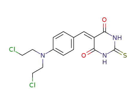 Molecular Structure of 49581-03-5 (5-{4-[bis-(2-chloro-ethyl)-amino]-benzylidene}-2-thio-barbituric acid)