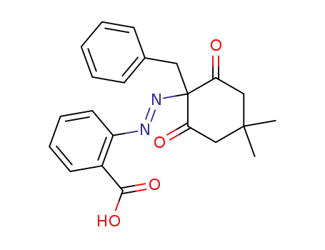 2-(1-benzyl-4,4-dimethyl-2,6-dioxo-cyclohexylazo)-benzoic acid